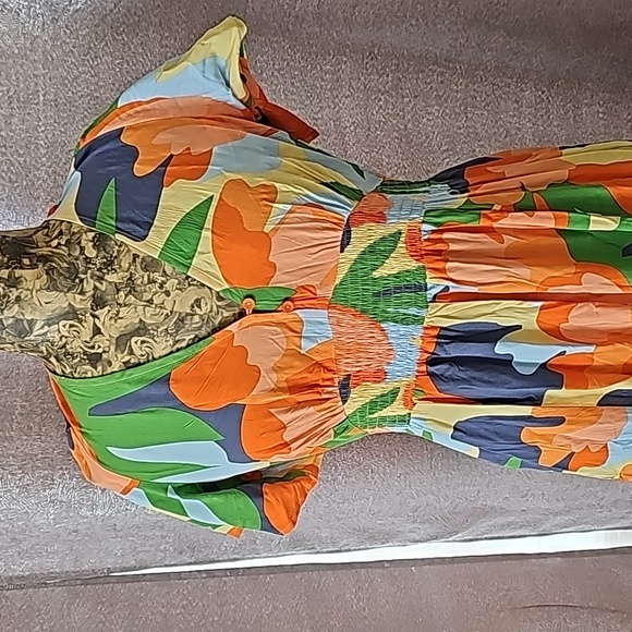 NWT Anthropologie SPRING HILDA Abel the Label  Floral Maxi Dress - Picture 4 of 7